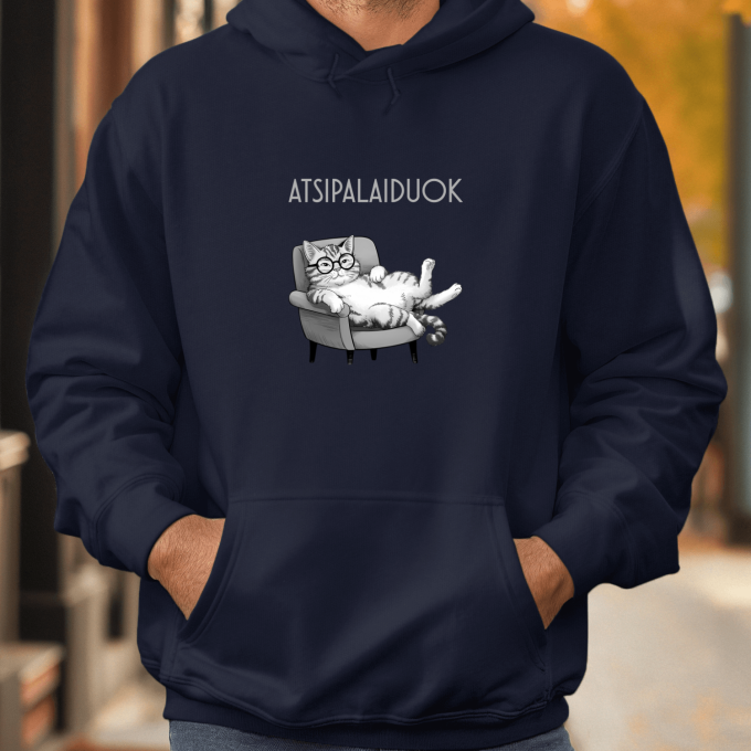 Unisex džemperis su spauda „Atsipalaiduok“ - Image 6