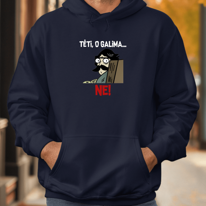 Unisex džemperis su spauda „Tėti, o galima“ - Image 2