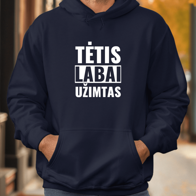 Unisex džemperis su spauda „Tėtis labai užimtas“ - Image 5