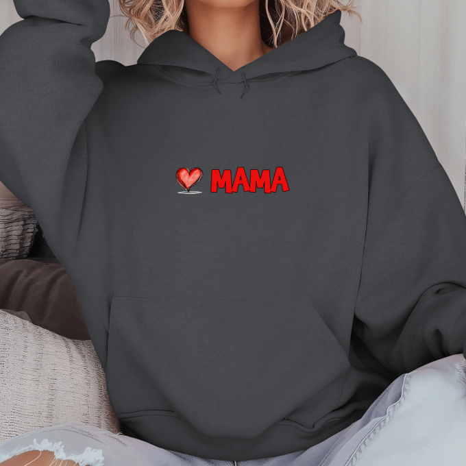 Unisex džemperis su spauda „Mama raudona širdutė“ - Image 3