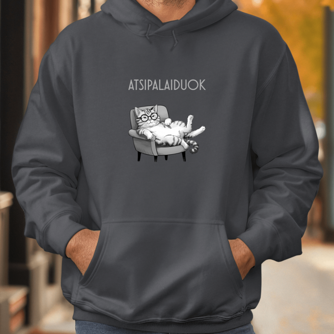 Unisex džemperis su spauda „Atsipalaiduok“ - Image 5