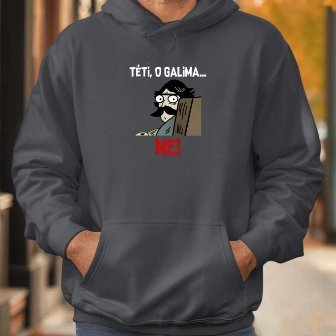 Unisex džemperis su spauda „Tėti, o galima“ - Image 3