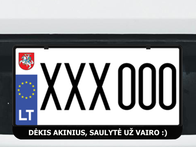 Kvadratinis numerių rėmelis „Saulytė už vairo"