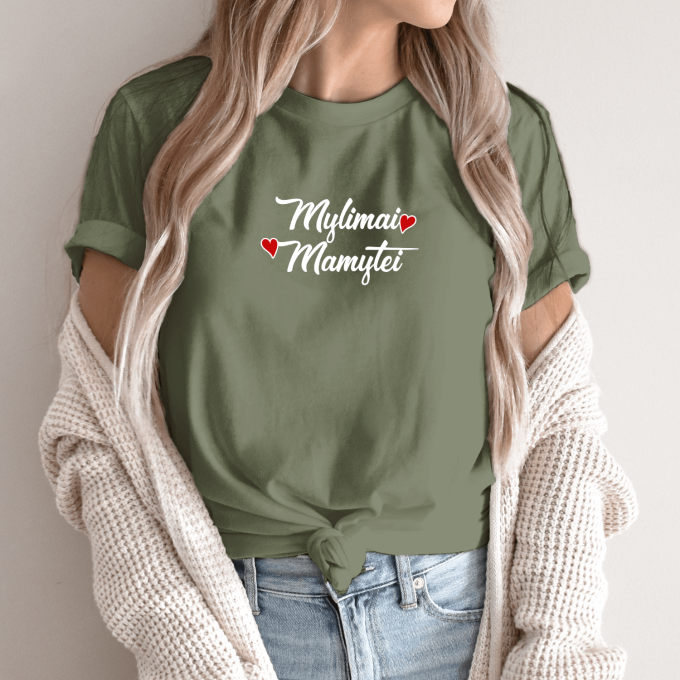 Unisex marškinėliai su spauda „Mylimai mamytei“ - Image 3
