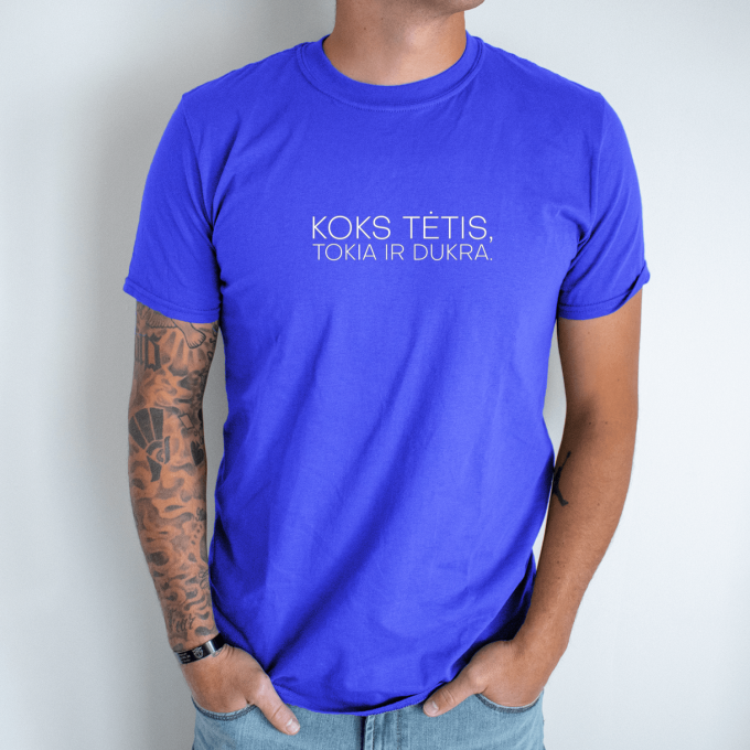 Unisex marškinėliai su spauda „Koks tėtis, tokia ir dukra“ - Image 5