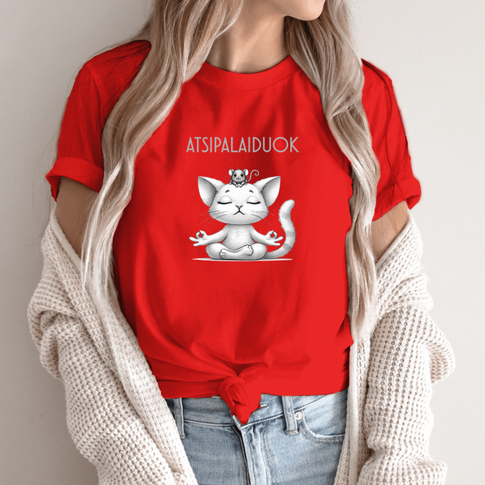 Unisex marškinėliai su spauda „Atsipalaidavusi pelė“ - Image 3