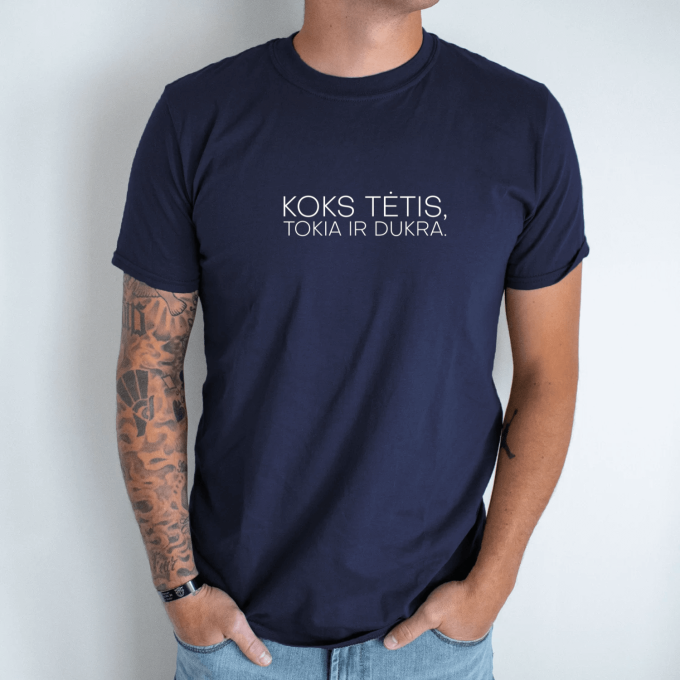 Unisex marškinėliai su spauda „Koks tėtis, tokia ir dukra“ - Image 6