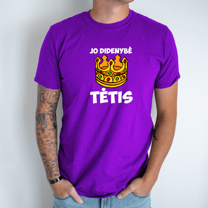 Unisex marškinėliai su spauda „Jo didenybė tėtis“ - Image 7