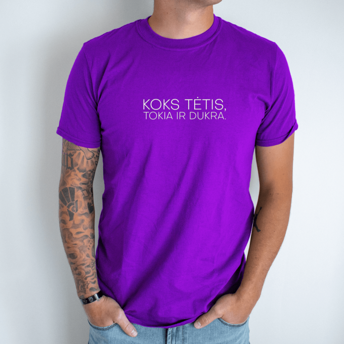 Unisex marškinėliai su spauda „Koks tėtis, tokia ir dukra“ - Image 7