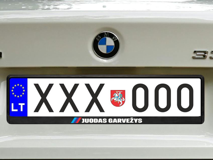 Numerių rėmelis „Juodas garvežys“