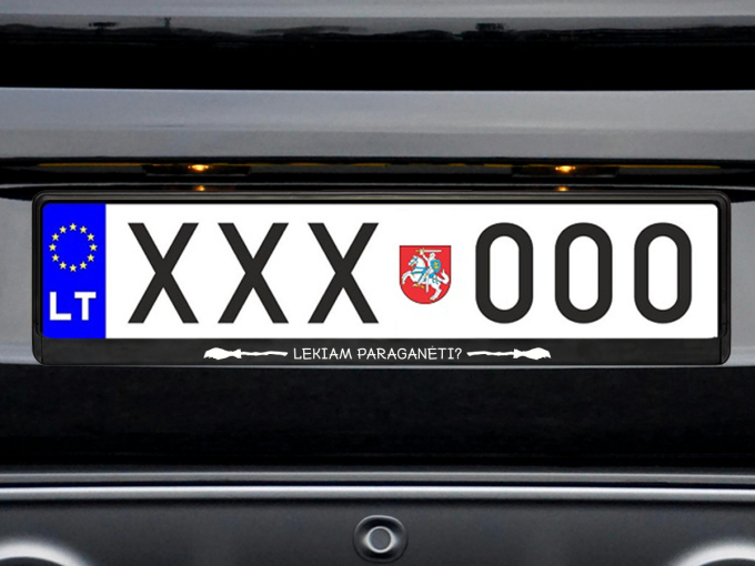 Numerių rėmelis „Lekiam paraganėti“