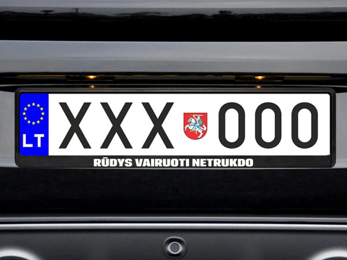 Numerių rėmelis „Rūdys vairuoti netrukdo“