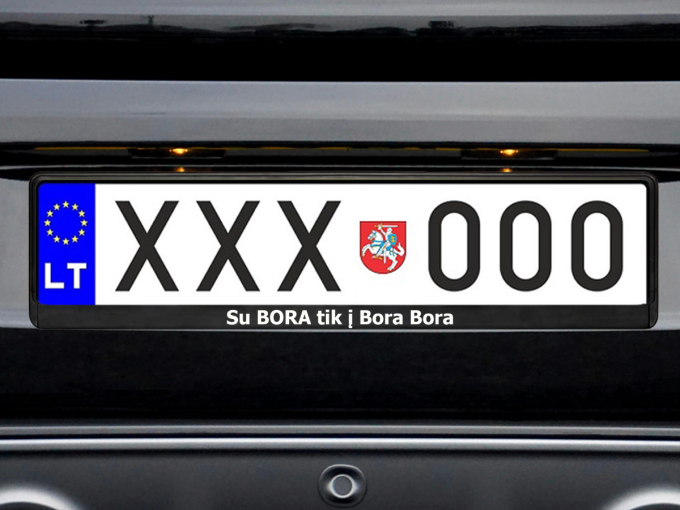 Numerių rėmelis „Su Bora tik į Bora Bora“