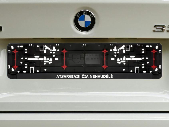 Wurth numerių rėmelis „Atsargiai! Čia nenaudėlė“