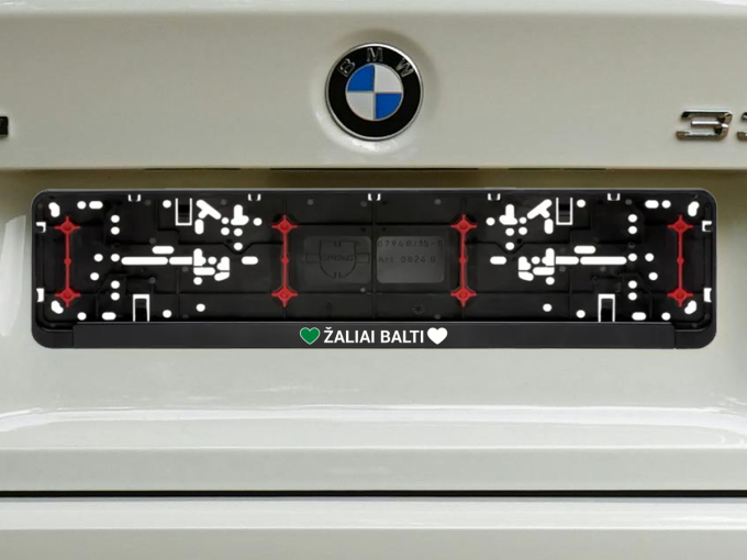 Wurth numerių rėmelis „Žaliai balti“