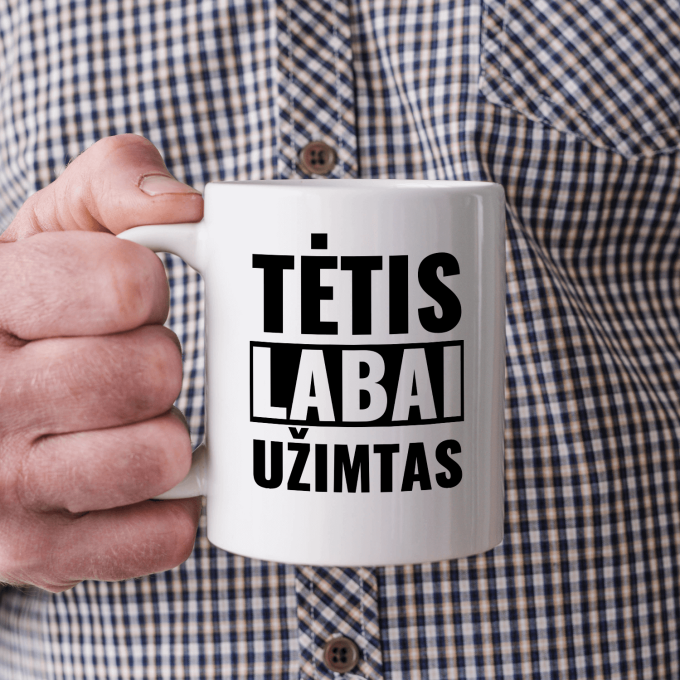 Puodelis „Tėtis labai užimtas“