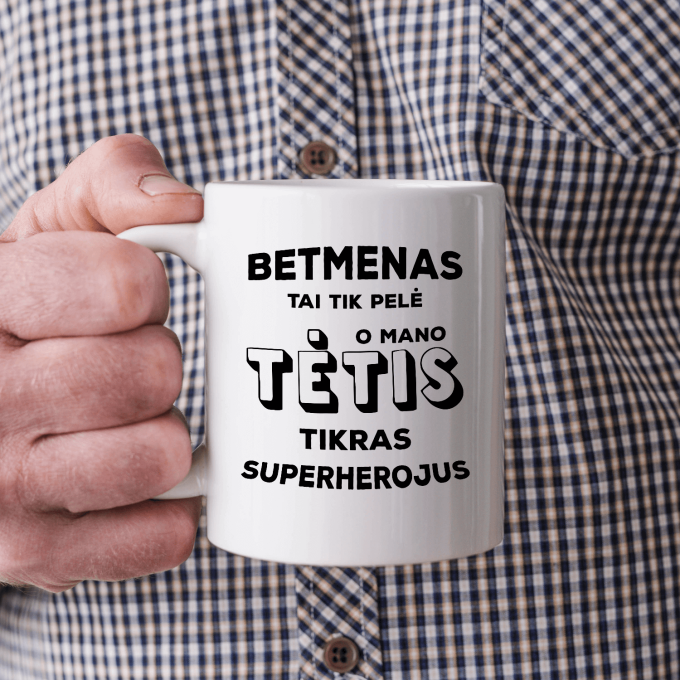 Puodelis „Tėtis tikras superherojus“