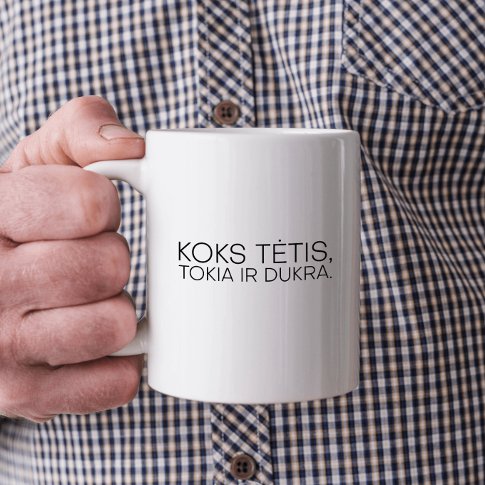 Puodelis „Koks tėtis, tokia ir dukra “