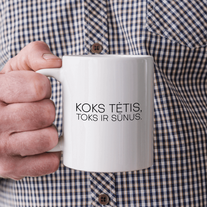 Puodelis „Koks tėtis, toks ir sūnus“