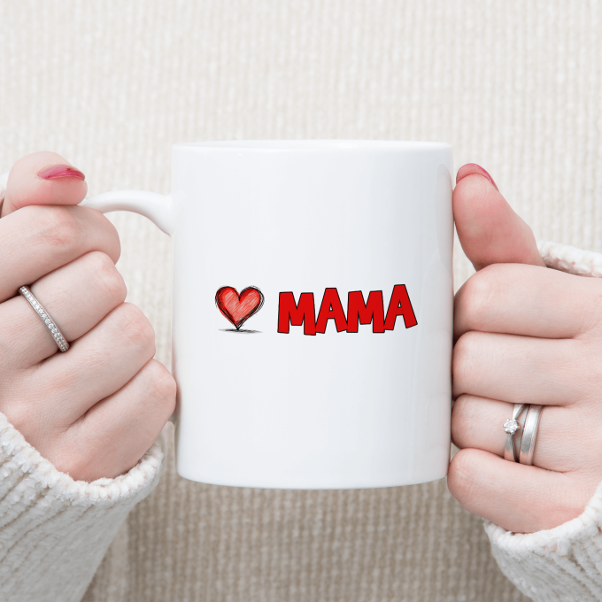 Puodelis „Raudona mama“