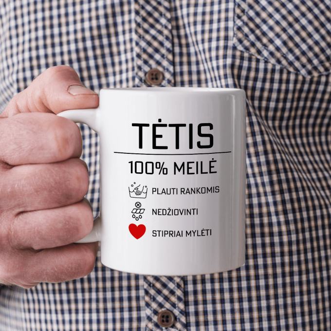 Puodelis „Tėčio priežiūros instrukcija“