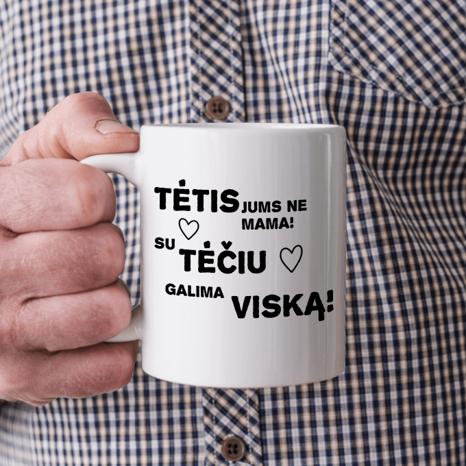 Puodelis „Tėtis ne mama“