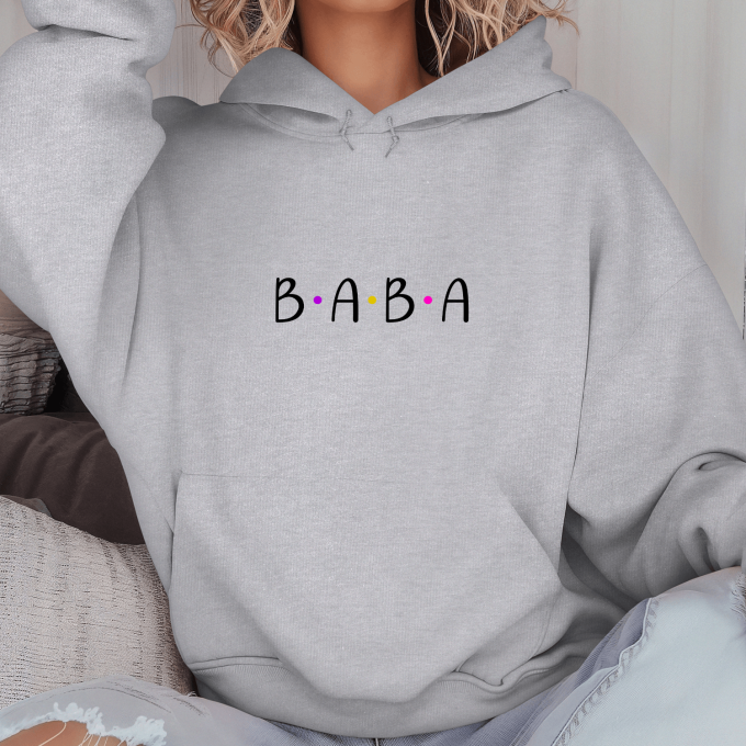 Unisex džemperis su spauda „Baba“
