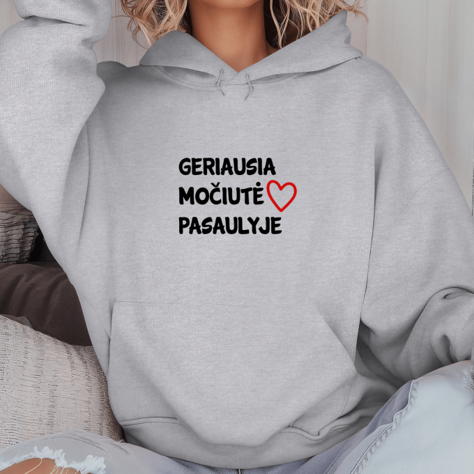 Unisex džemperis su spauda „Geriausia močiutė pasaulyje“ - Image 3
