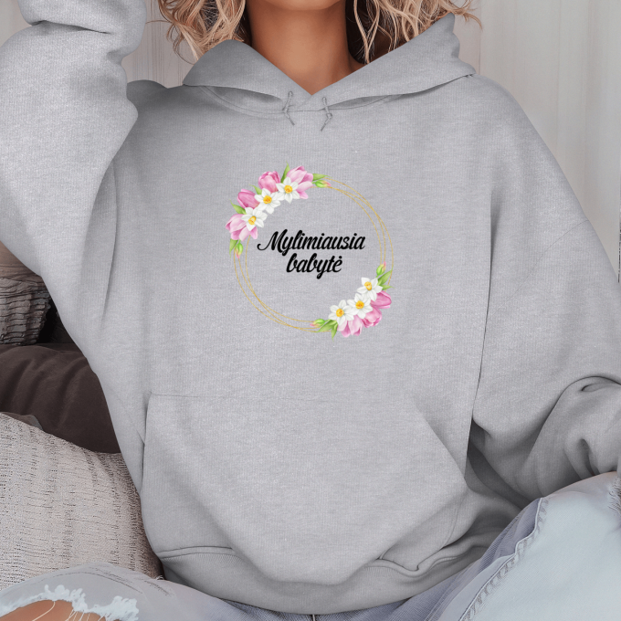 Unisex džemperis su spauda „Mylimiausia babytė“ - Image 2