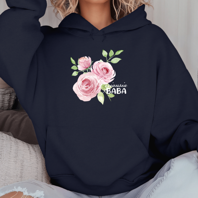 Unisex džemperis su spauda „Geriausia baba“