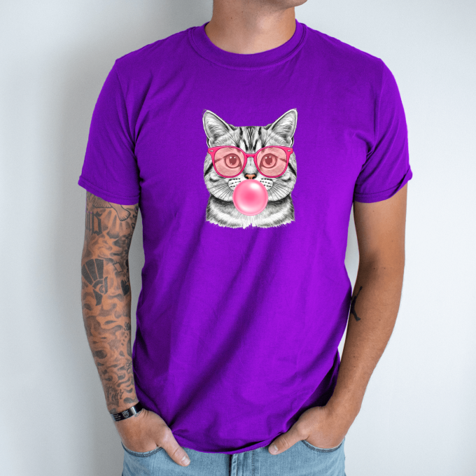 Unisex marškinėliai su spauda „Žavingas katinas“ - Image 6