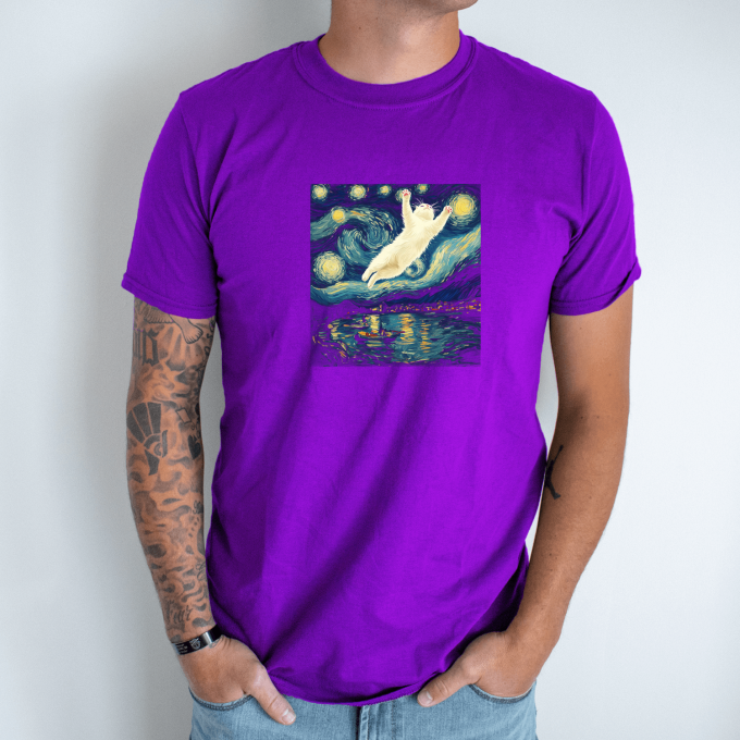 Unisex marškinėliai su spauda „Kosminis šuolis“ - Image 7