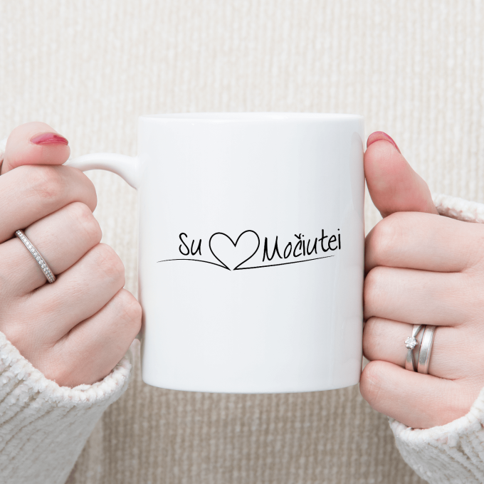Puodelis „Su širdele močiutei“