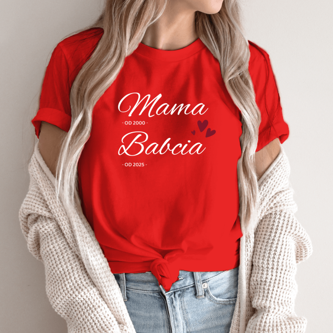 Unisex marškinėliai su spauda „Mama i babcia od...“ - Image 6