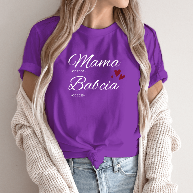 Unisex marškinėliai su spauda „Mama i babcia od...“ - Image 4