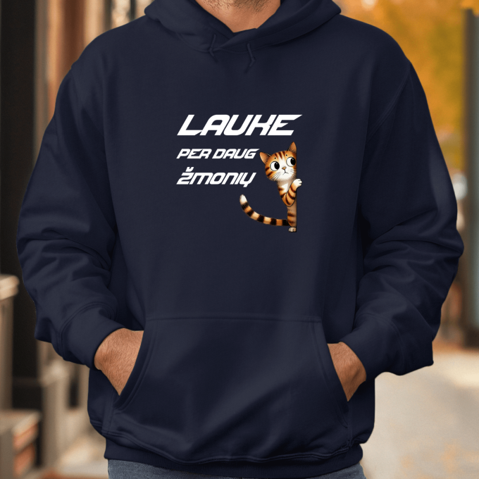 Unisex džemperis su spauda „Lauke per daug žmonių“ - Image 3