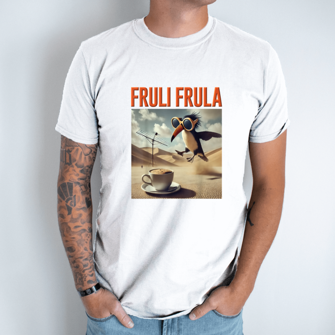 Unisex marškinėliai su spauda „Fruli Frula“ - Image 2