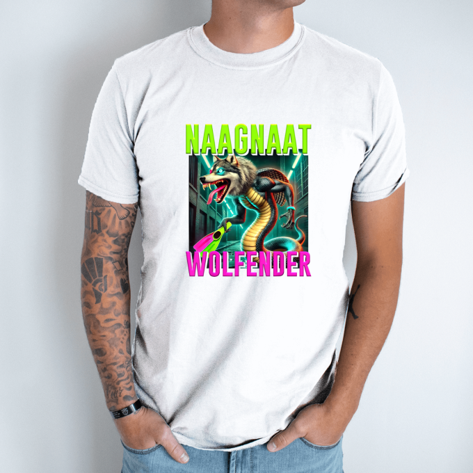 Unisex marškinėliai su spauda „Naagnaat Wolfender“ - Image 2