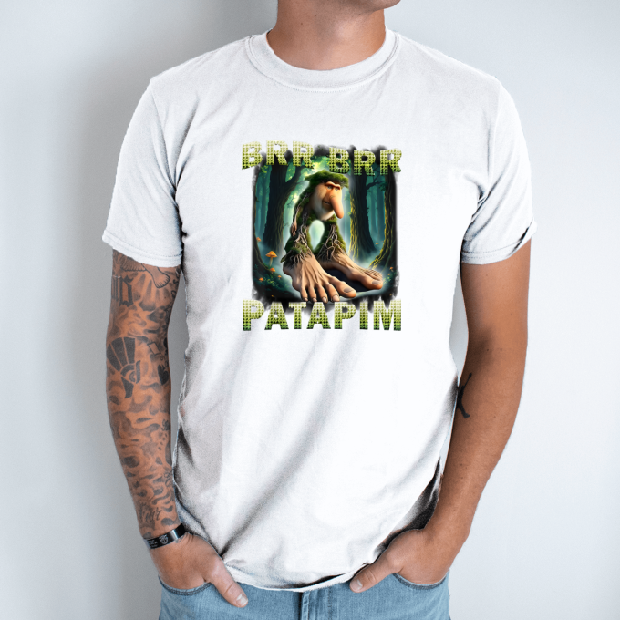 Unisex marškinėliai su spauda „Brr Brr Patapim Miško karalius“ - Image 2