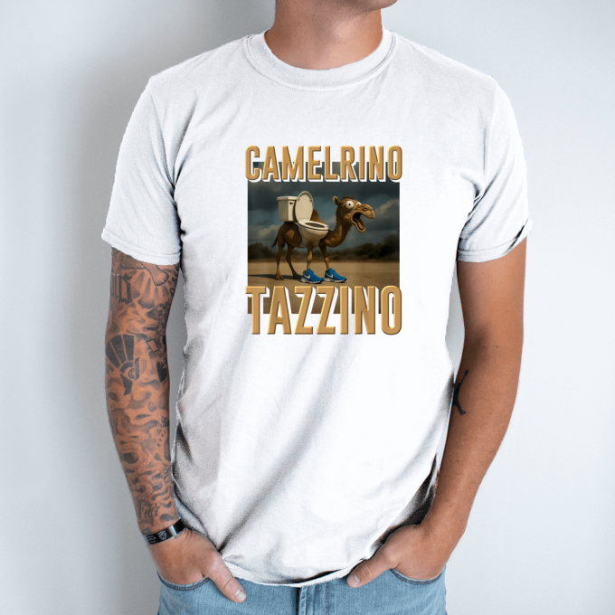 Unisex marškinėliai su spauda „Camelrino Tazzino“ - Image 2