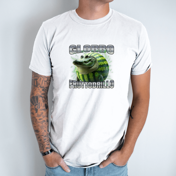 Unisex marškinėliai su spauda „Glorbo Fruttodrillo“ - Image 2