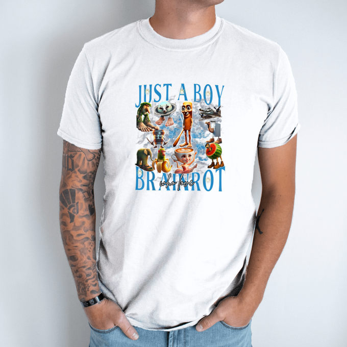 Unisex marškinėliai su spauda „Italian Brainrot Mieli bet išprotėję“ - Image 2