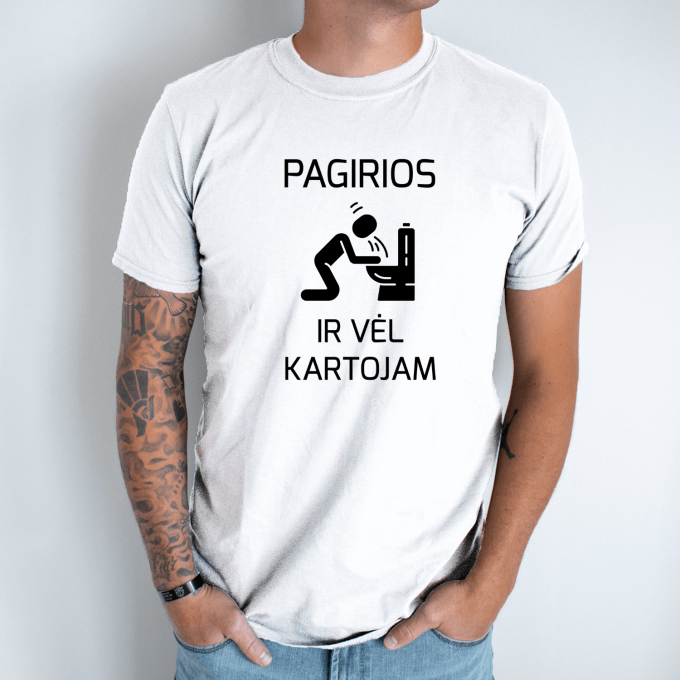 Unisex marškinėliai su spauda „Pagirios“ - Image 2