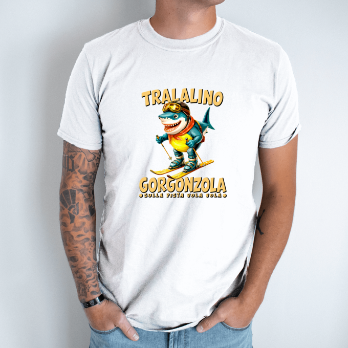 Unisex marškinėliai su spauda „Tralalino Gorgonzola“ - Image 2