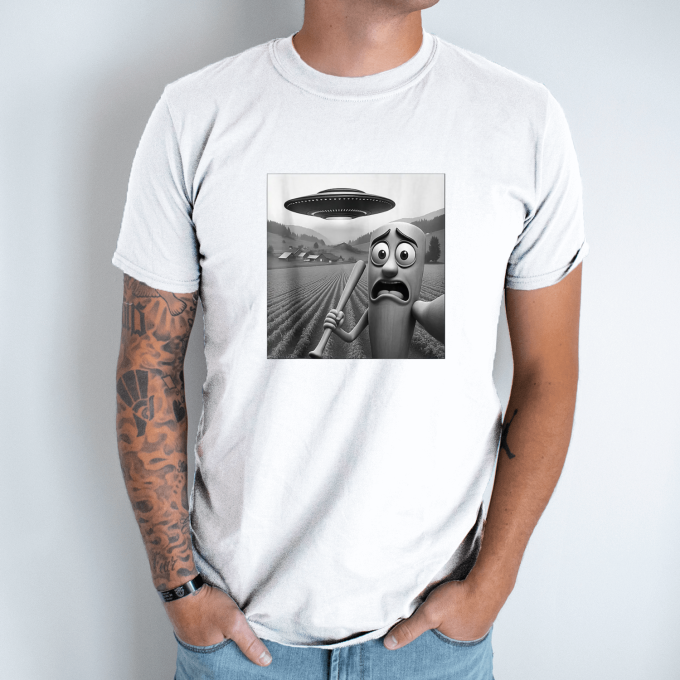 Unisex marškinėliai su spauda „Tung Tung Tung Sahur NSO“ - Image 2