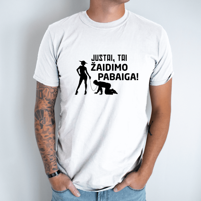 Unisex marškinėliai su spauda „Žaidimo pabaiga“ - Image 2