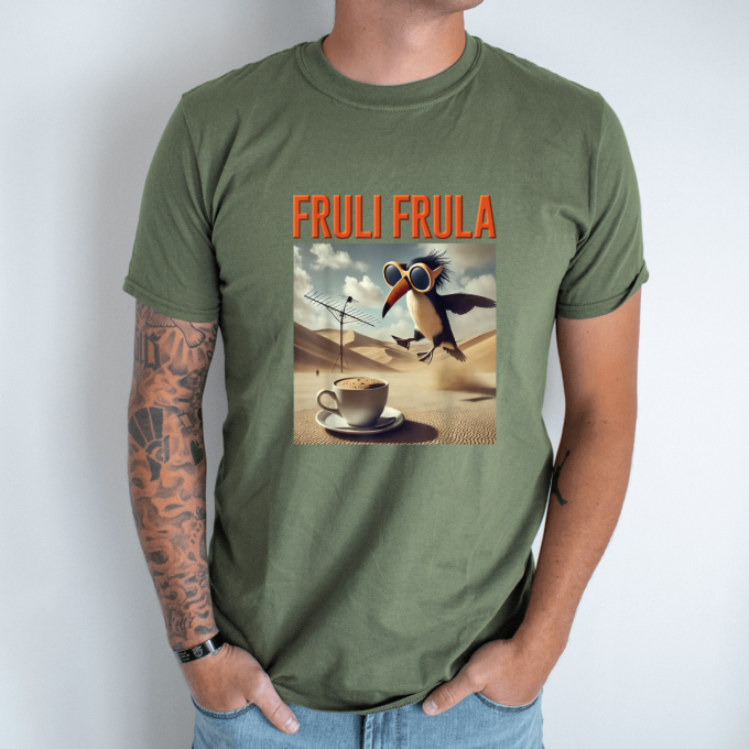 Unisex marškinėliai su spauda „Fruli Frula“ - Image 3