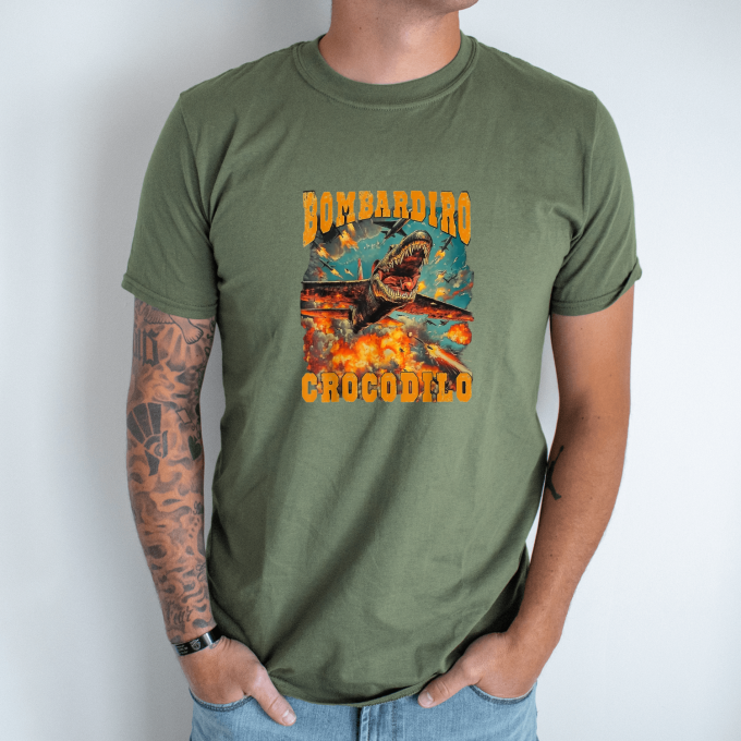 Unisex marškinėliai su spauda „Bombadiro Crocodilo“ - Image 3