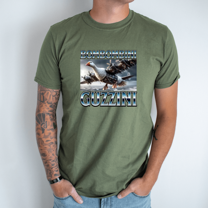 Unisex marškinėliai su spauda „Bombombini Guzzini“ - Image 2