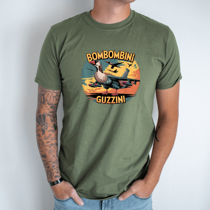 Unisex marškinėliai su spauda „Bombombini Guzzini retro“ - Image 3
